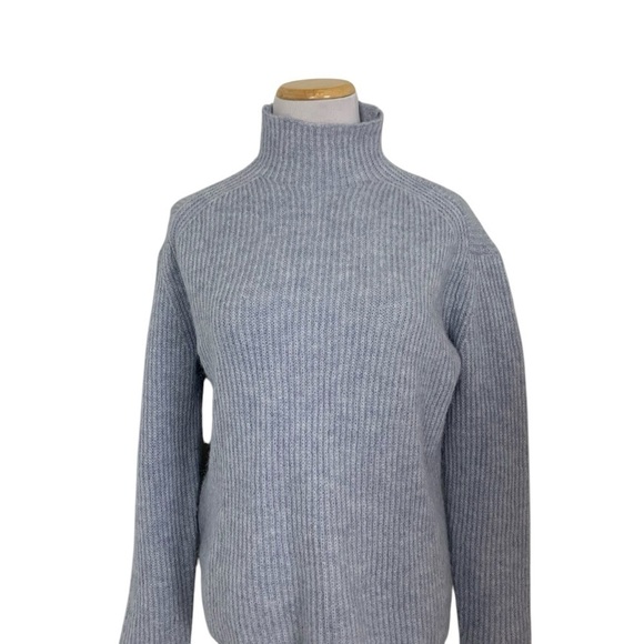 MNG Mango Mock Neck Oversized Pullover Sweater Size XS Light Lavender Ribbed - Picture 4 of 17